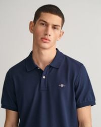GANT - Regular Fit Shield Piqué Poloshirt - Lyst