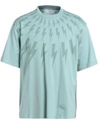 Neil Barrett - Fair Isle Thunderbolt Oversize T-Shirt Cotton - Lyst