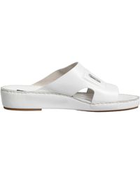 Dolce & Gabbana - Witte Dg Cutout Slippers Flats Schoenen - Lyst