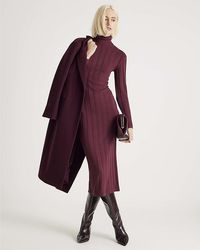 River Island - Midi Dress Cosy Wide Rib - Lyst