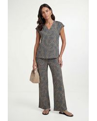 Wallis - Spot Jersey V Neck Button Shoulder Tank Top - Lyst