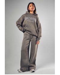 Boohoo - Dsgn Studio Applique Straight Leg Jogger - Lyst