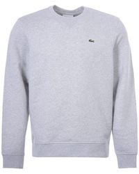 Lacoste - Sport Sweatshirt Voor Van Een Fleece-katoenmix, Grijs - Lyst