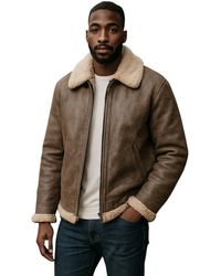 Infinity Leather - B3 Ww2 Sheepskin Flying Aviator Jacket-Houston - Lyst
