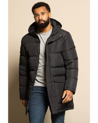 French Connection - Quilted Hooded Parka Longline Jacket - Lyst