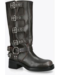 Steve Madden - Leather Rocky Boots - Lyst