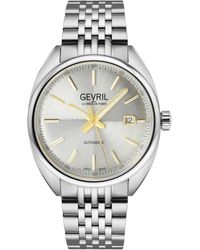 Gevril - Five Points 48702 Swiss Made Automatic Sellita Sw200 Stainless Steel Luminous Date Watch - Lyst