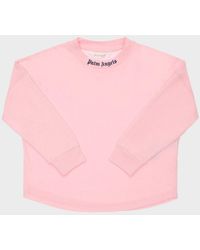 Palm Angels - Classic Logo Long Sleeve Tee 'Almond Blossom' - Lyst