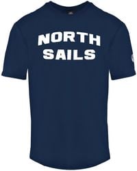 North Sails - Block Brand Logo T-Shirt Cotton - Lyst