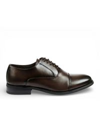 Infinity Leather - Classic Cap-Toe Oxford Formal Lace-Up Brogue Shoes - Lyst