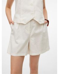 Vero Moda - May Solid Bermuda Shorts - Lyst