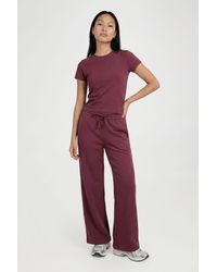 Boohoo - Cap Sleeve Fitted Top And Straight Leg Jogger Tracksuit - Lyst