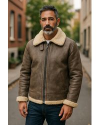 Infinity Leather - B3 Ww2 Sheepskin Flying Aviator Jacket-Seshego - Lyst