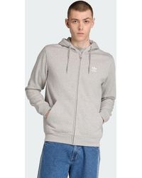adidas - Trefoil Essentials Full-Zip Hoodie - Lyst