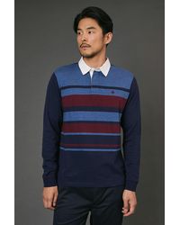 MAINE - Stripe Rugby Shirt Cotton - Lyst