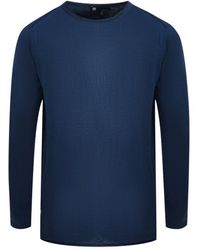 G-Star - G-star Bronek Gebreide Blauwe Trui - Lyst