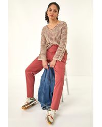 Roman - Casual Elastic Waist Cargo Stretch Trousers - Lyst
