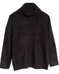 Brave Soul - Cowl Roll Neck Ribbed Jumper - Lyst