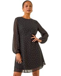Roman - Petite Spot Print Dress - Lyst