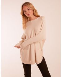 Blue Vanilla - Pocket Slash Neck Jumper - Lyst