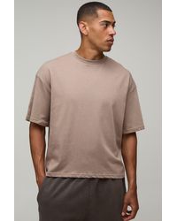 BoohooMAN - Essential Oversized Boxy Crew Neck T-Shirt - Lyst
