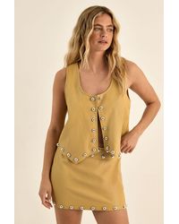 Nasty Gal - Faux Leather Studded Co-Ord Skirt - Lyst