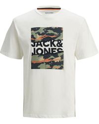 Jack & Jones - Jack&Jones Casual Cotton T-Shirt Crew Neck Short Sleeves - Lyst