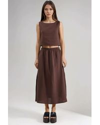 Hiccup - Crop Blouse & Slit Detailed Skirt Muslin Two Piece Set - Lyst