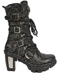 New Rock - Ladies Floral Gothic Leather Boots- Neotr005-S25 - Lyst