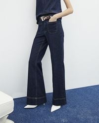 River Island - Wide Leg Jeans High Waisted Pocket - Lyst