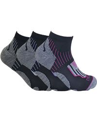 Sock Snob - 3 Pairs Ladies Anti Sweat Ankle Trainer Sports Socks With Heel Padding - Lyst