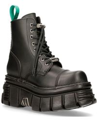 New Rock - Vegan Leather Combat Platform Boots- Tankmili083-Vs2 - Lyst