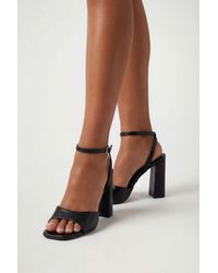 Boohoo - Wide Fit Strap 2 Part Heels - Lyst