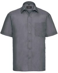Russell - Collection Poplin Easy-Care Short-Sleeved Formal Shirt (Convoy) - Lyst