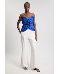 Karen Millen - Sleeveless Ruffle Top - Lyst