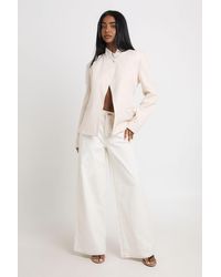 Boohoo - High Fastening Wrap Blazer - Lyst