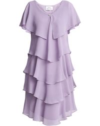 Gina Bacconi - Bella Georgette Tiered Dress - Lyst