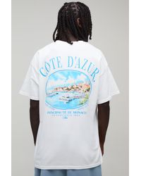 BoohooMAN - Oversized Script Oval Print T-Shirt - Lyst