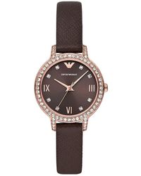 Emporio Armani - Cleo Watch Ar11555 Leather (Archived) - Lyst