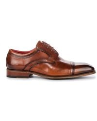 Justin Reess - Polished Leather Cap Toe Derby Shoes - Lyst