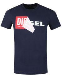 DIESEL - T-Diego-Qa Peel Logo T-Shirt - Lyst