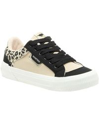 Rocket Dog - Ladies Cheery Colour Block Faux Suede Trainers /Natural) - Lyst