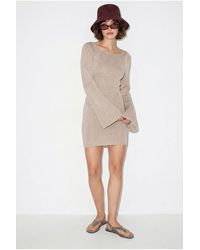 Bianco Lucci - Ribbed Knit Mini Dress - Lyst