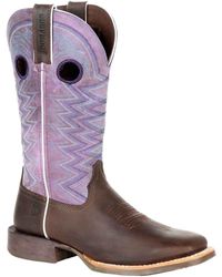 Durango - Lady Rebel Pro Leather Dark Earth/Amethyst Boots - Lyst
