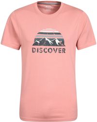 Mountain Warehouse - 'Discover' Printed T-Shirt Cotton Breathable Casual Tee - Lyst