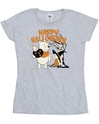 Disney - Ladies Winnie The Pooh And Piglet Happy Halloween Cotton T-Shirt (Sports) - Lyst