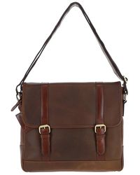 Fenland Sheepskin - Vintage Oily Leather Messenger Bag - Lyst