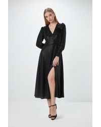 GUSTO - Sequinned Wrap Dress - Lyst