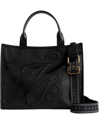 Ted Baker - Halea Tb Script Padded Nylon Large Satchel Bag - Lyst