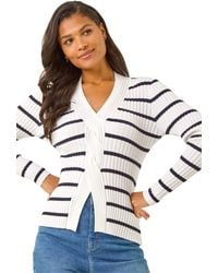 Roman - Cable Split Detail Rib Jumper - Lyst